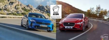 Les véhicules de l’année, selon L’AJAC ? la Kia Stinger et le Jaguar I-PACE